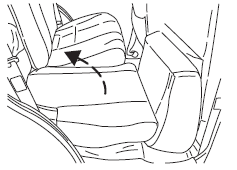 2. Rotate seat cushion down into the