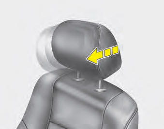 Forward and backward adjustment The headrest may be adjusted forward to 3 different
