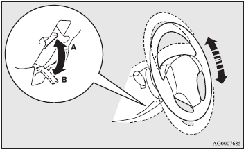 A- Locked. B- Release.