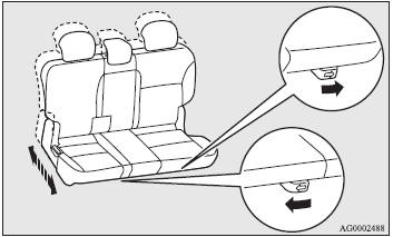 Pull the seat adjustment lever and lightly push the seat forward or backward