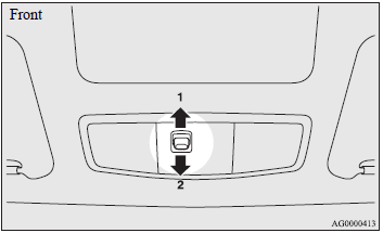 1- (DOOR). The lamp illuminates when a door or the tailgate is opened, and when