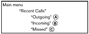 Use the Recent Calls command to access
