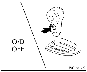 Nissan Rogue Overdrive O D Off Switch Continuously Variable Transmission Cvt Driving The Vehicle Starting And Driving Nissan Rogue Owner S Manual