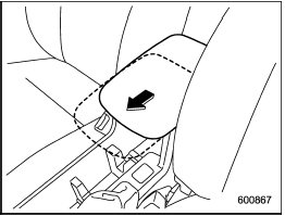 2. Push the armrest part of the console