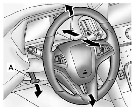 To adjust the steering wheel: