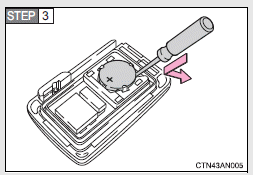 Remove the depleted battery.