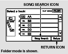 When you select ‘‘Song Search’’ from