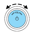 AM/FM: Press repeatedly to select AM/FM1/FM2 frequency band.