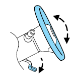 3. Push the steering column tilt