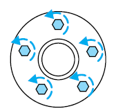 Before placing the jack under the vehicle, NOTE the jack locations: