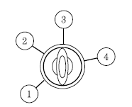 2. Turn the key to 4 (start), then