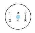 4. Press the brake pedal and move