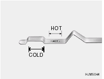 3. Confirm if the fluid level is in “HOT” range on