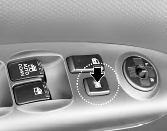 Power window lock switch • The driver can disable the power window switches on