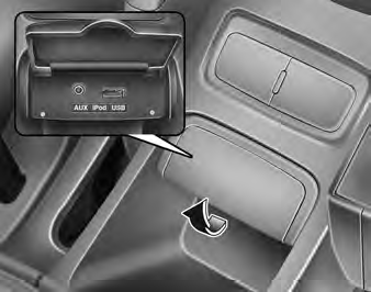 Aux, USB and iPod port (if equipped) If your vehicle has an aux and/or USB(universal