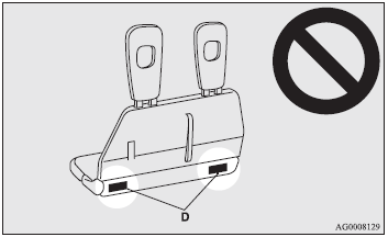 8. Return the cover to its position. Lightly push the seat and seatback to make