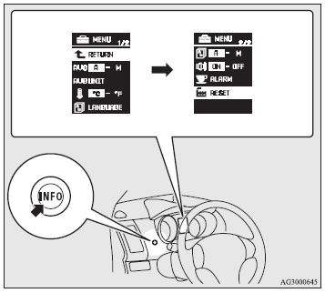 3. When you press and hold the multi-information meter switch for about 5 seconds