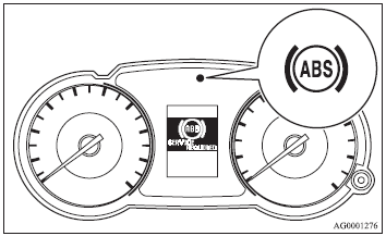 If there is a malfunction in the system, the ABS warning lamp will come on and