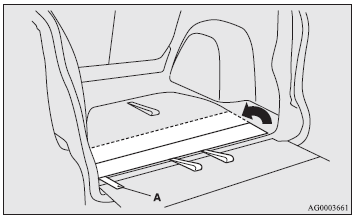 1. Open the tailgate. Refer to “Tailgate” on page 1-43. 2. Pull up the cover