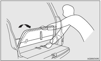 5. Tilt the whole of the third seat to the rear.