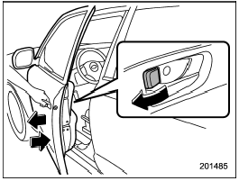 4. Before closing the doors, lock all doors