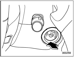 The ignition switch has four positions: