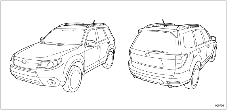 * The illustrated vehicle is one of the FORESTER series.