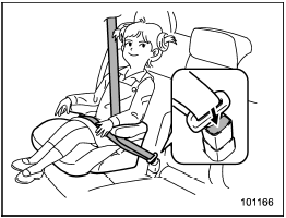 4. To remove the booster seat, press the