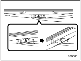 2. Turn the wiper blade assembly counterclockwise.