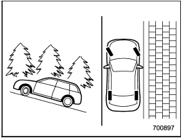 When the vehicle is facing uphill, the front