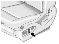 To adjust a power seatback, if available: