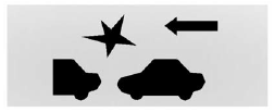 The forward collision alert comes on and warns when following a vehicle closely.