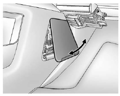 The instrument panel fuse block is located on the passenger side panel of the