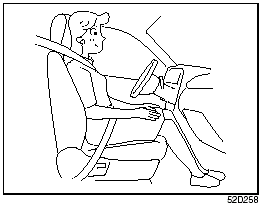 When seated as shown in the above illustration, the front passenger sensing system