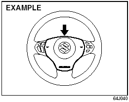 Press the horn pad on the steering wheel to sound the horn. The horn will sound