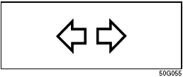 When you turn on the left or right turn signals, the corresponding green arrow