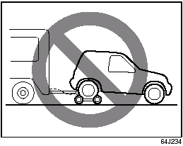 You can not tow your vehicle behind another vehicle using recreational towing