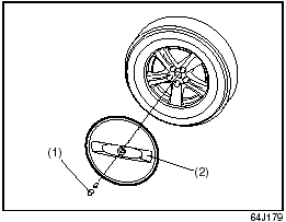 (Half cover type). Remove the center bolt (1), then remove the outer cover