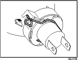 Open the engine hood. Disconnect the coupler. Remove the sealing rubber. Push