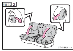 Pull down the seatback angle