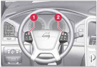 Keypads in the steering wheel