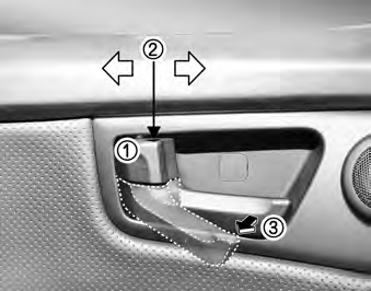 Operating door locks from inside the vehicle With the door lock button • To unlock